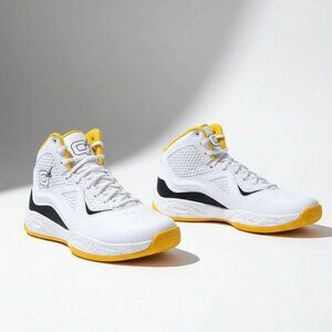 Q4 Sports DC2-II Pacer Basketball Shoes – White/Black/Yellow – Men’s 11.5 – New